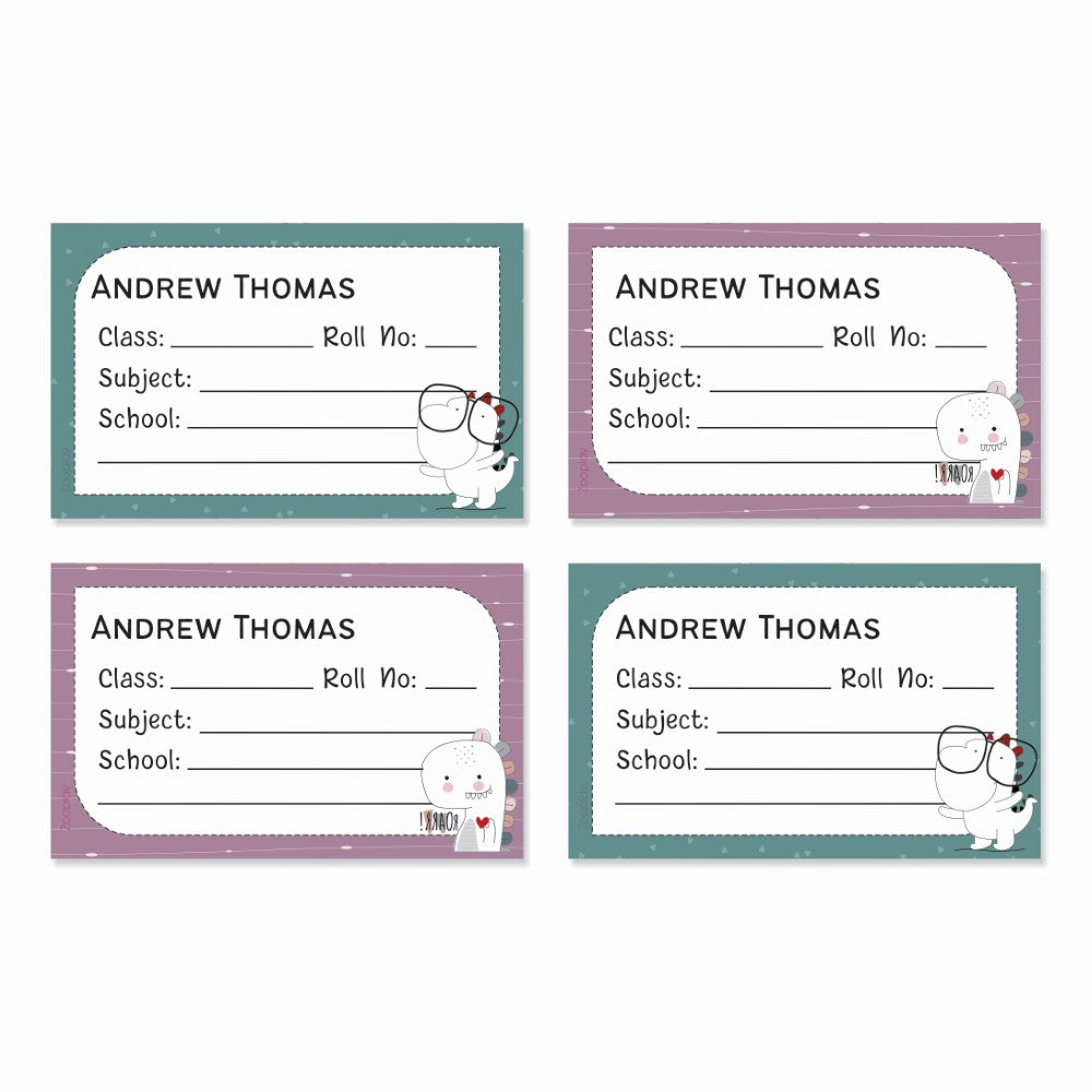 Personalized School Book Labels - Jurassic Fun
