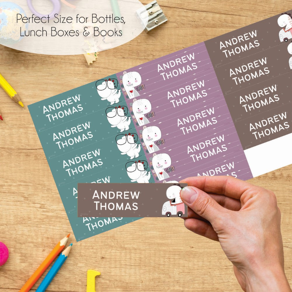 Waterproof Name Labels - Jurassic Fun