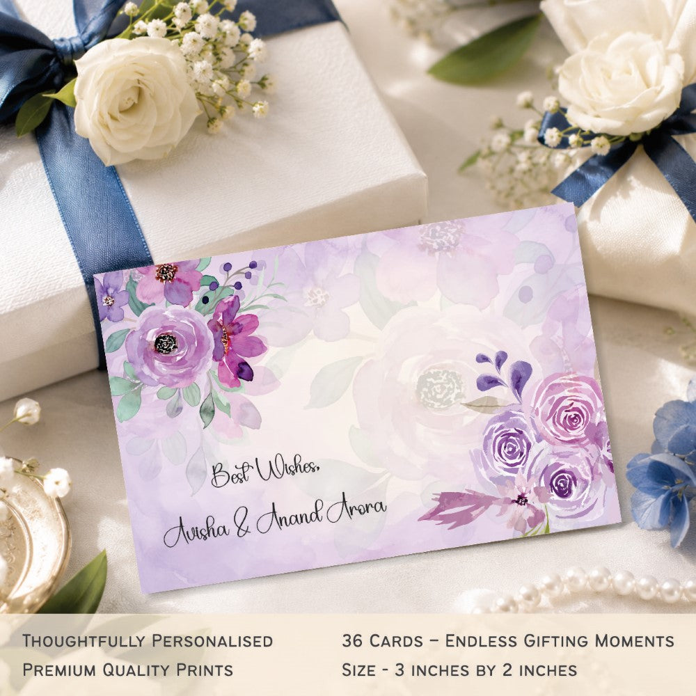 Gift tags rectangle - Lavender Grace