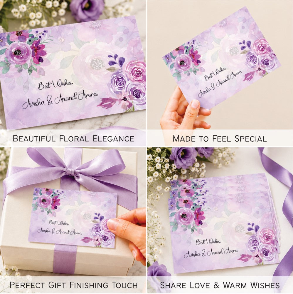 Gift tags rectangle - Lavender Grace