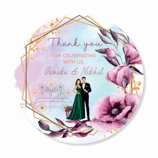 Wedding Thank you labels - Lavender Romance