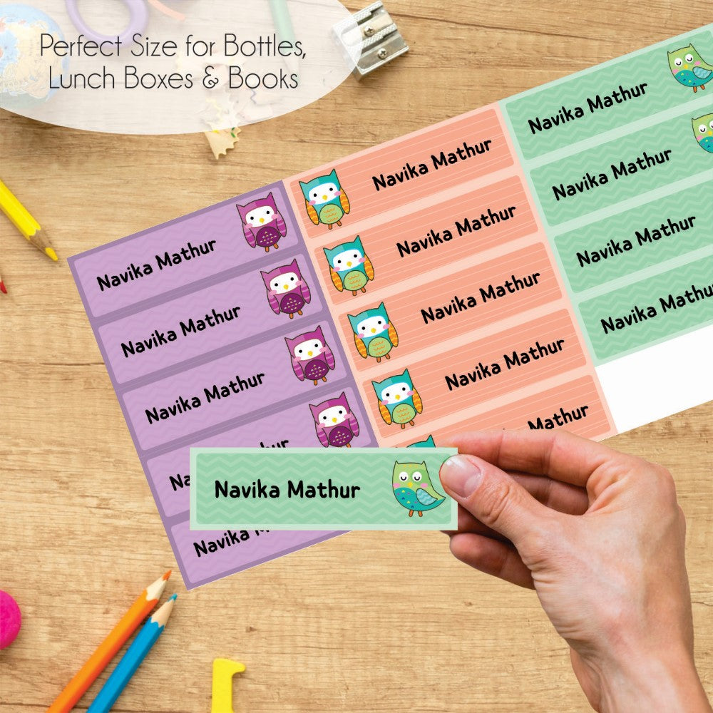 Waterproof Name Labels - Little Hoots