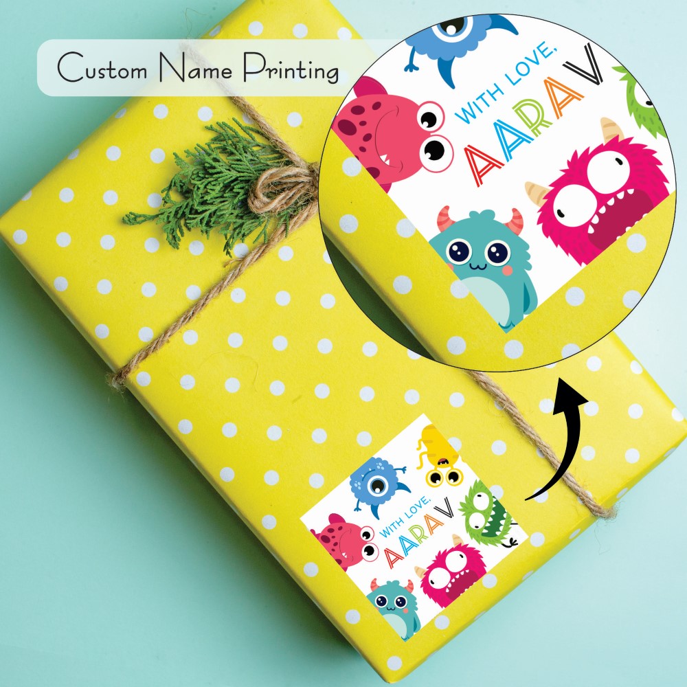 Gift tags Square - Little Monsters