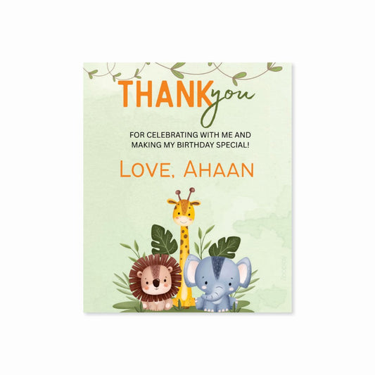 Thank You Tag - Little Safari