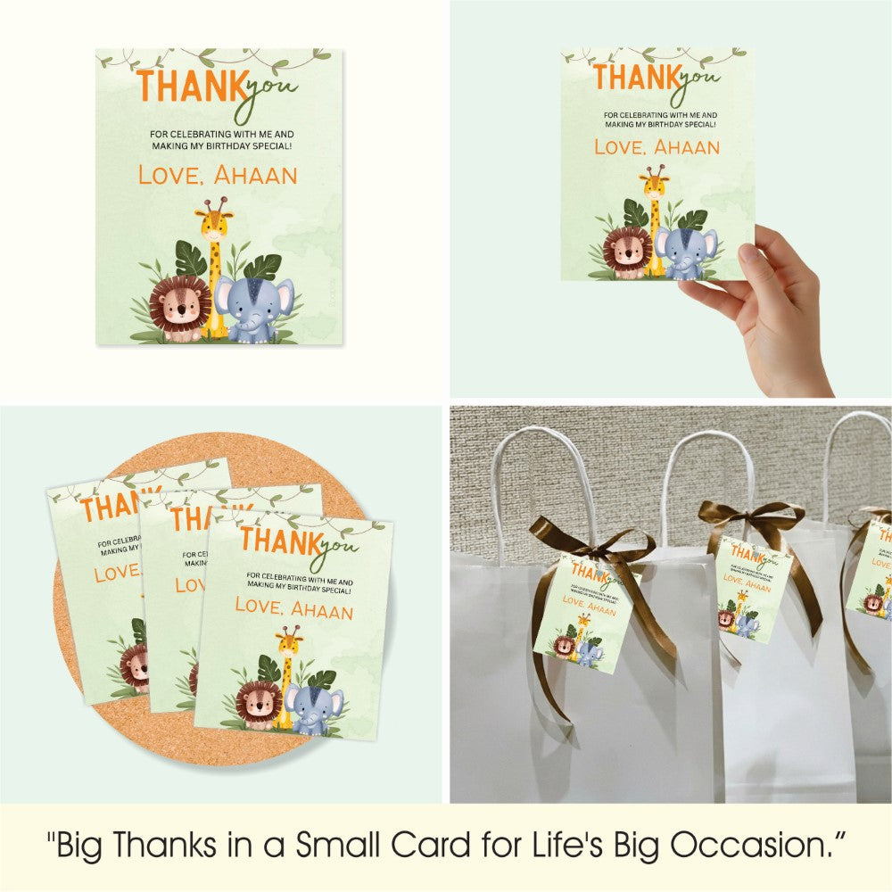 Thank You Tag - Little Safari