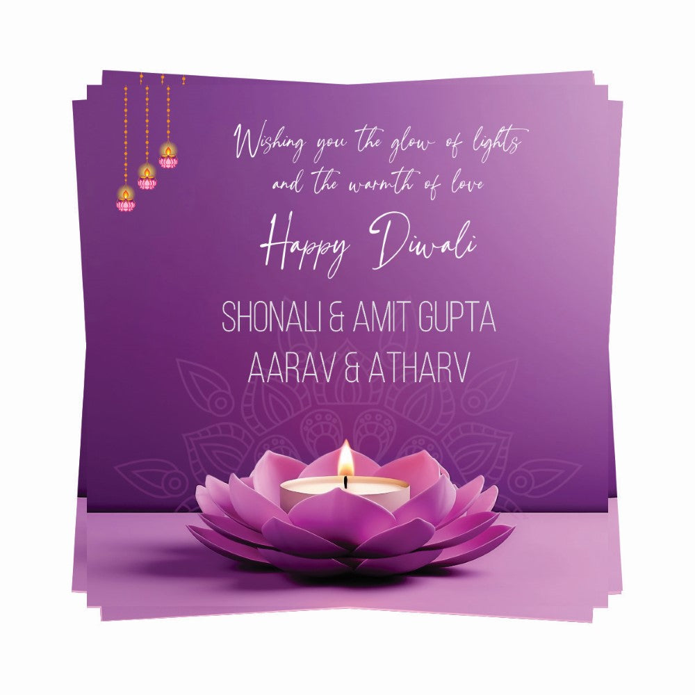 Diwali Gift tags - Lotus Lights