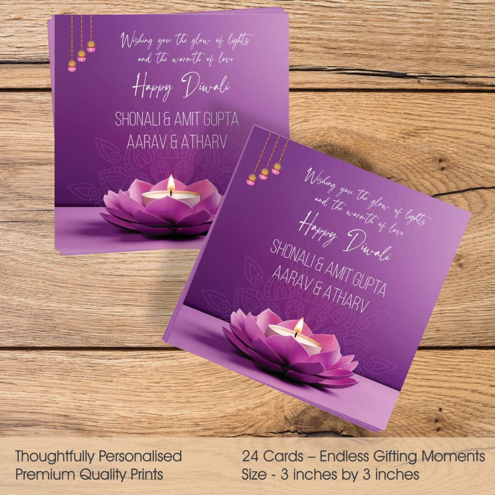 Diwali Gift tags - Lotus Lights