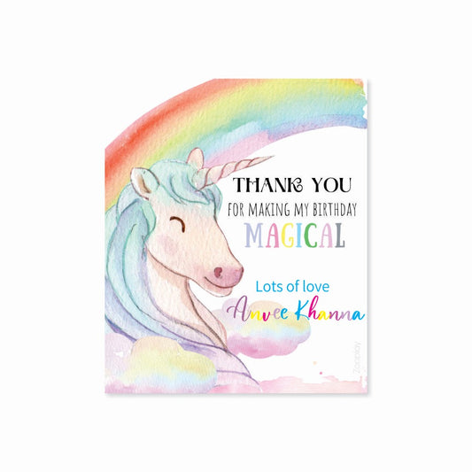 Thank You Tag - Magic Unicorn