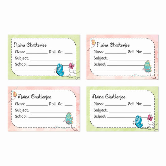 Personalized School Book Labels - Magic wings