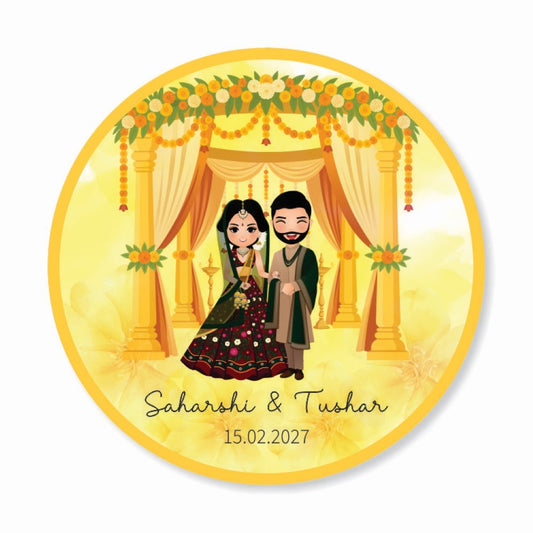 Wedding Thank you labels - Marigold vibes
