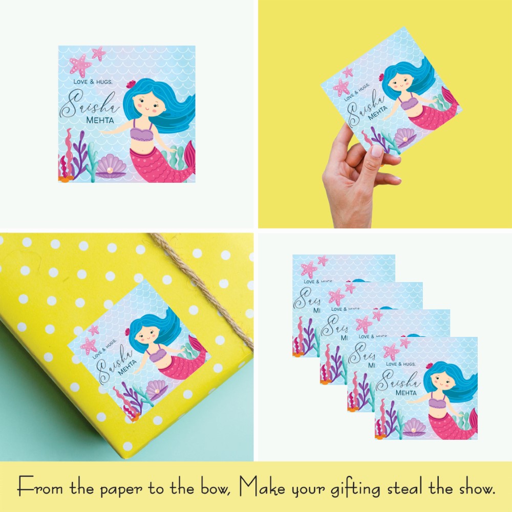 Gift tags Square - Mermaid Magic