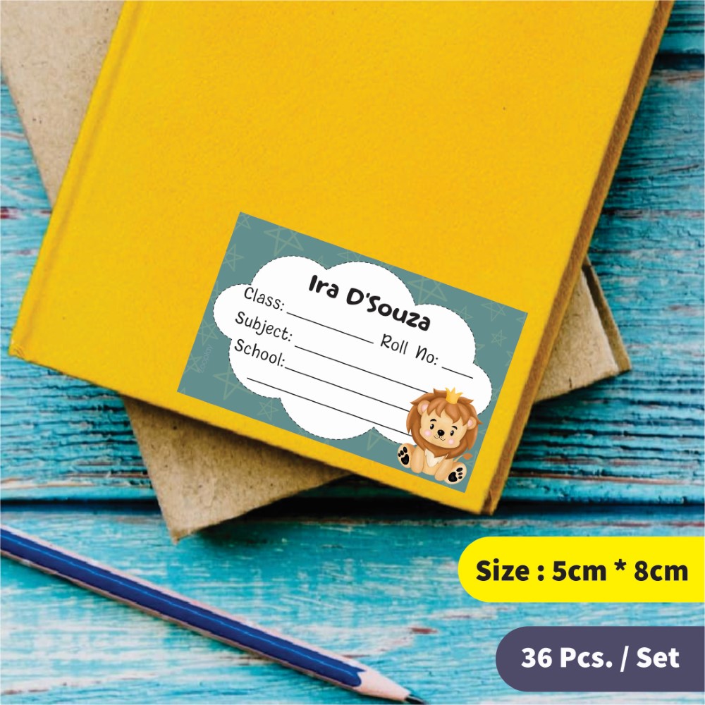 Personalized School Book Labels - Mini Zoo