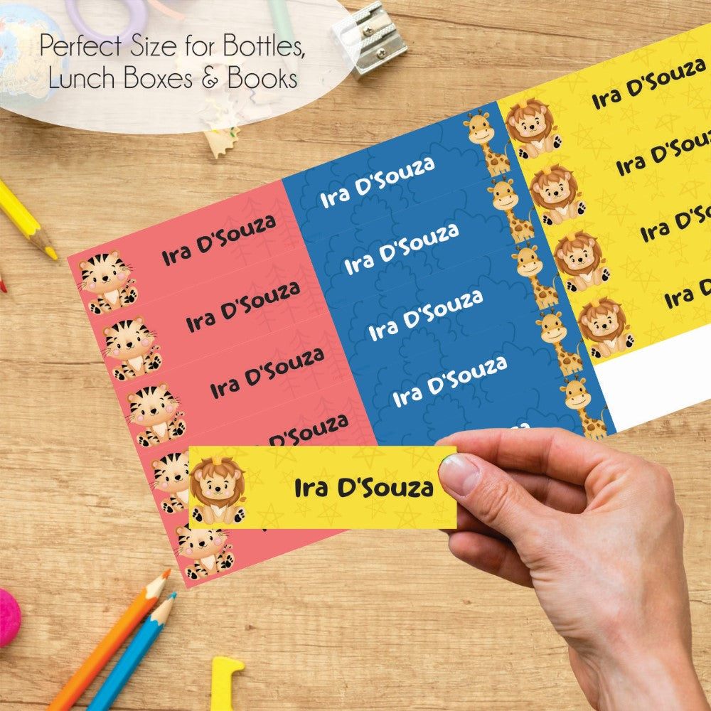 Waterproof Name Labels - Mini Zoo