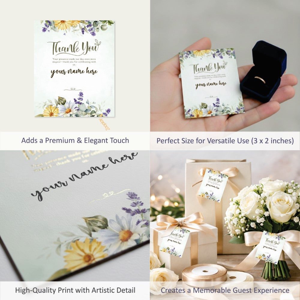 Wedding Thank You Tag - Minimal White