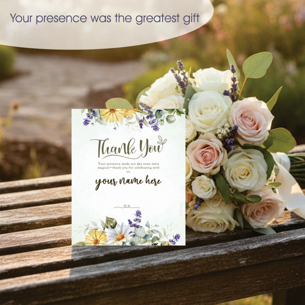 Wedding Thank You Tag - Minimal White