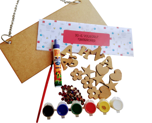 DIY personalised name board activity kit