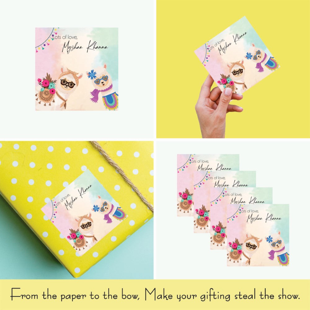 Gift tags Square - No Drama Llama