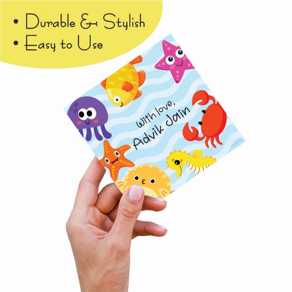 Gift tags Square - Ocean Friends