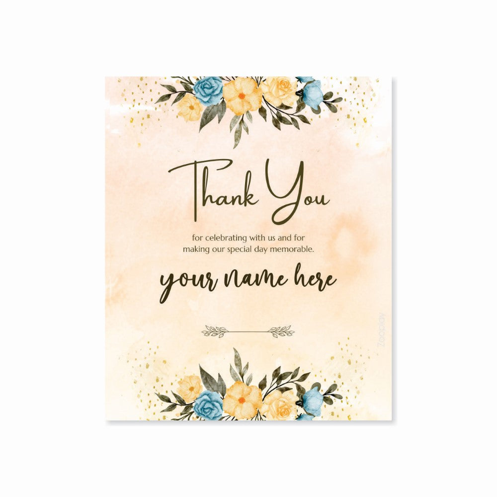 Wedding Thank You Tag - Pastel Bloom