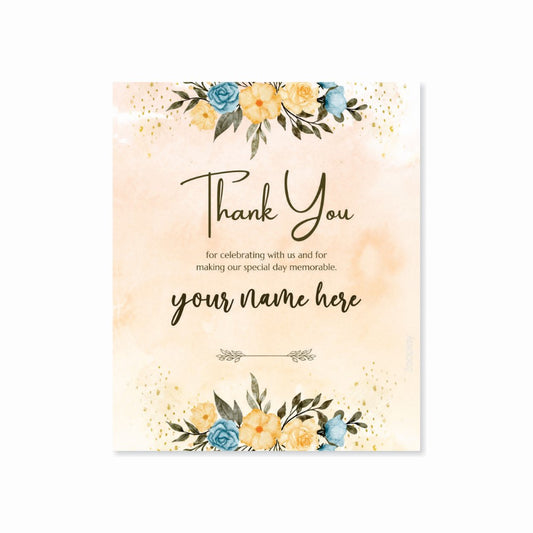 Wedding Thank You Tag - Pastel Bloom