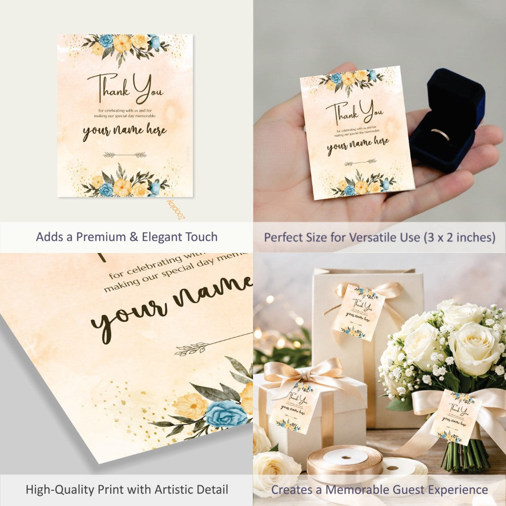 Wedding Thank You Tag - Pastel Bloom