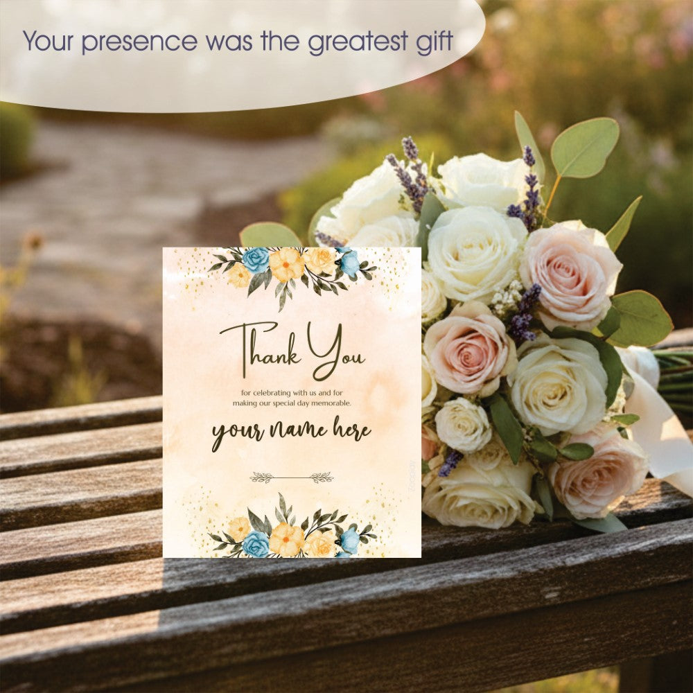 Wedding Thank You Tag - Pastel Bloom