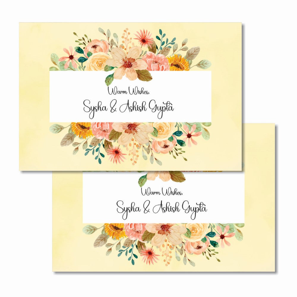 Gift tags rectangle - Peach Blossom