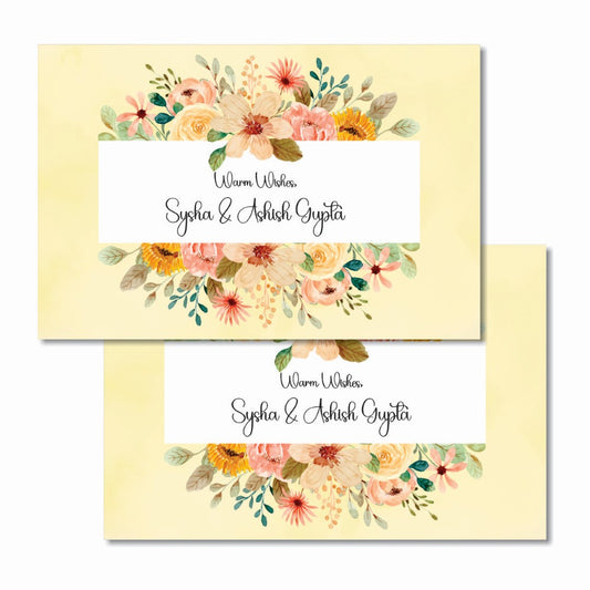 Gift tags rectangle - Peach Blossom