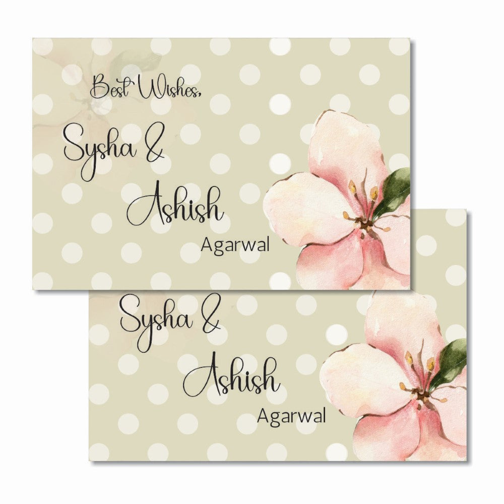 Gift tags rectangle - Pearl Petals