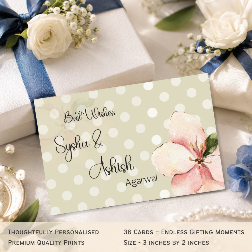 Gift tags rectangle - Pearl Petals