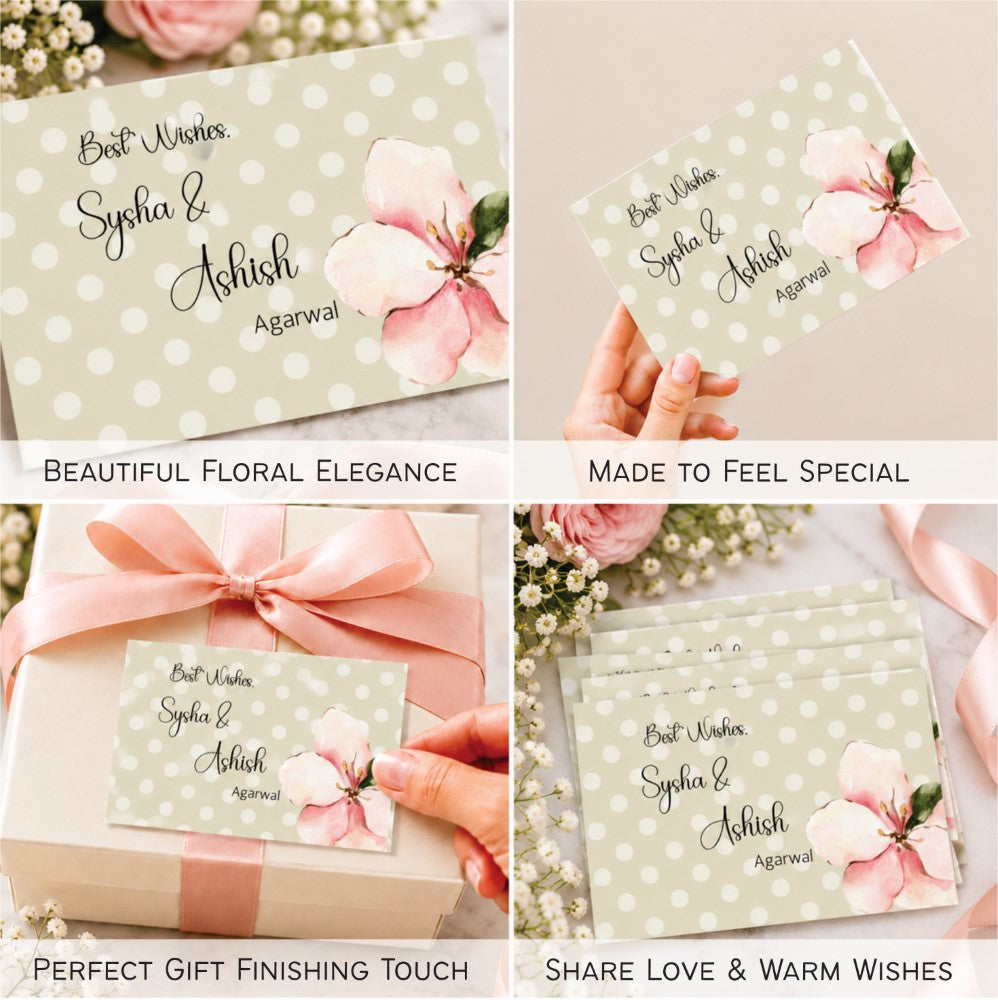 Gift tags rectangle - Pearl Petals
