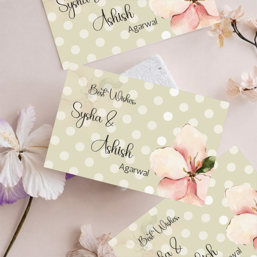 Gift tags rectangle - Pearl Petals