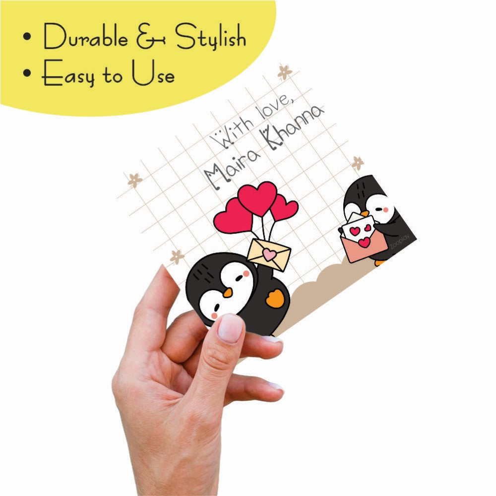 Gift tags Square - Penguin Parade