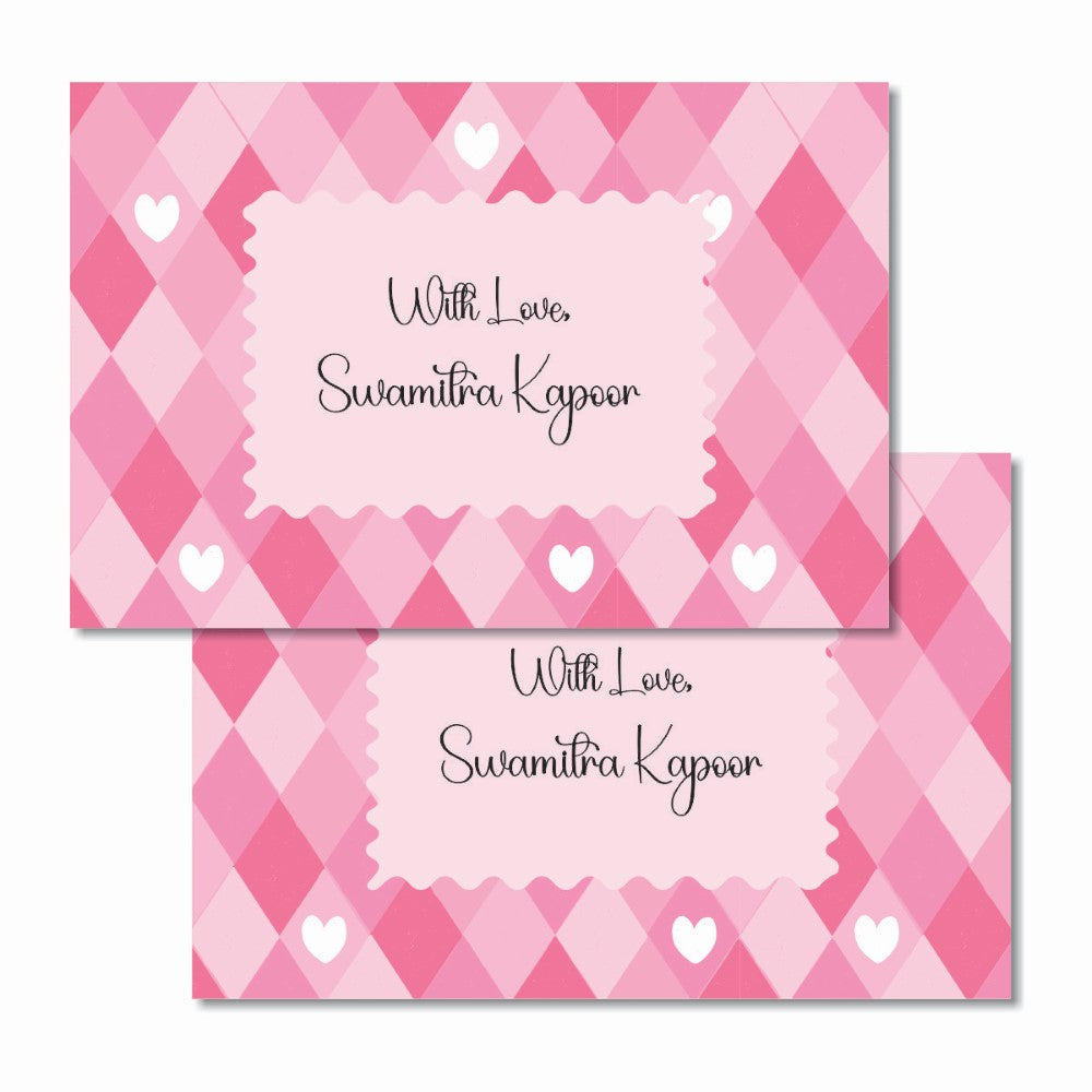Gift tags rectangle - Pink Elegance