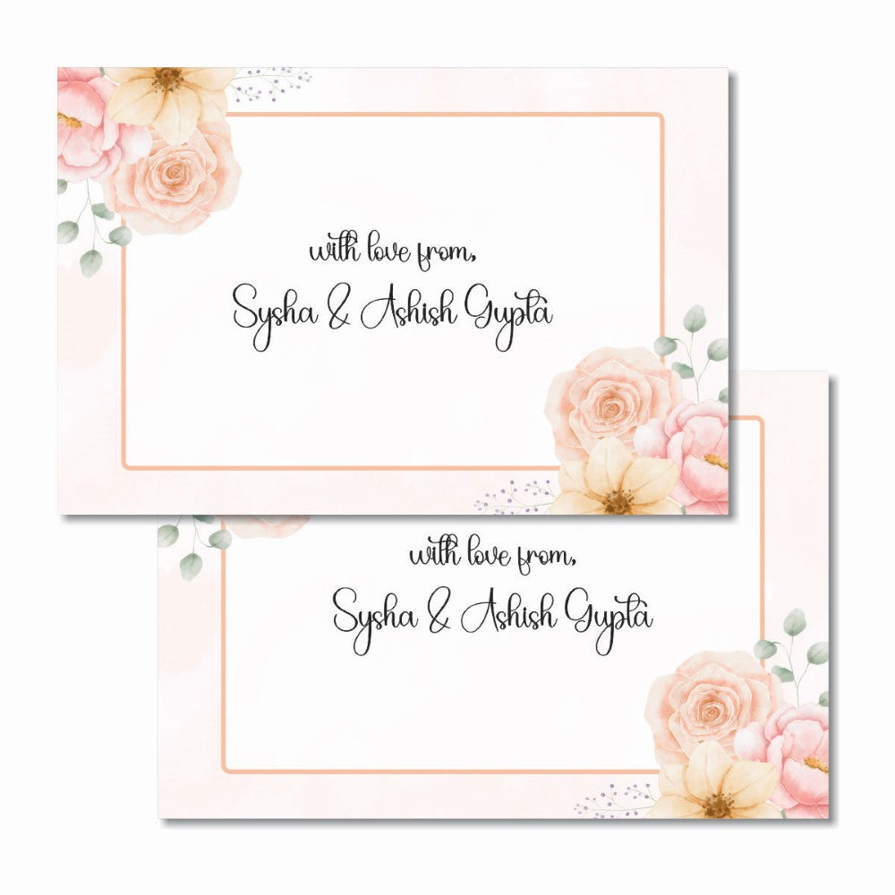 Gift tags rectangle - Pink Serenity