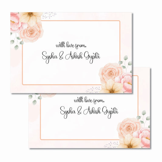 Gift tags rectangle - Pink Serenity