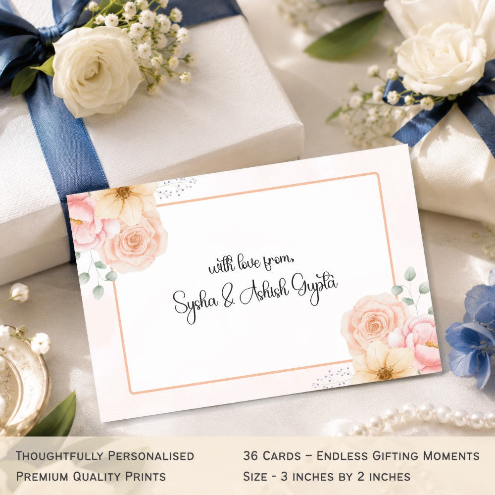 Gift tags rectangle - Pink Serenity