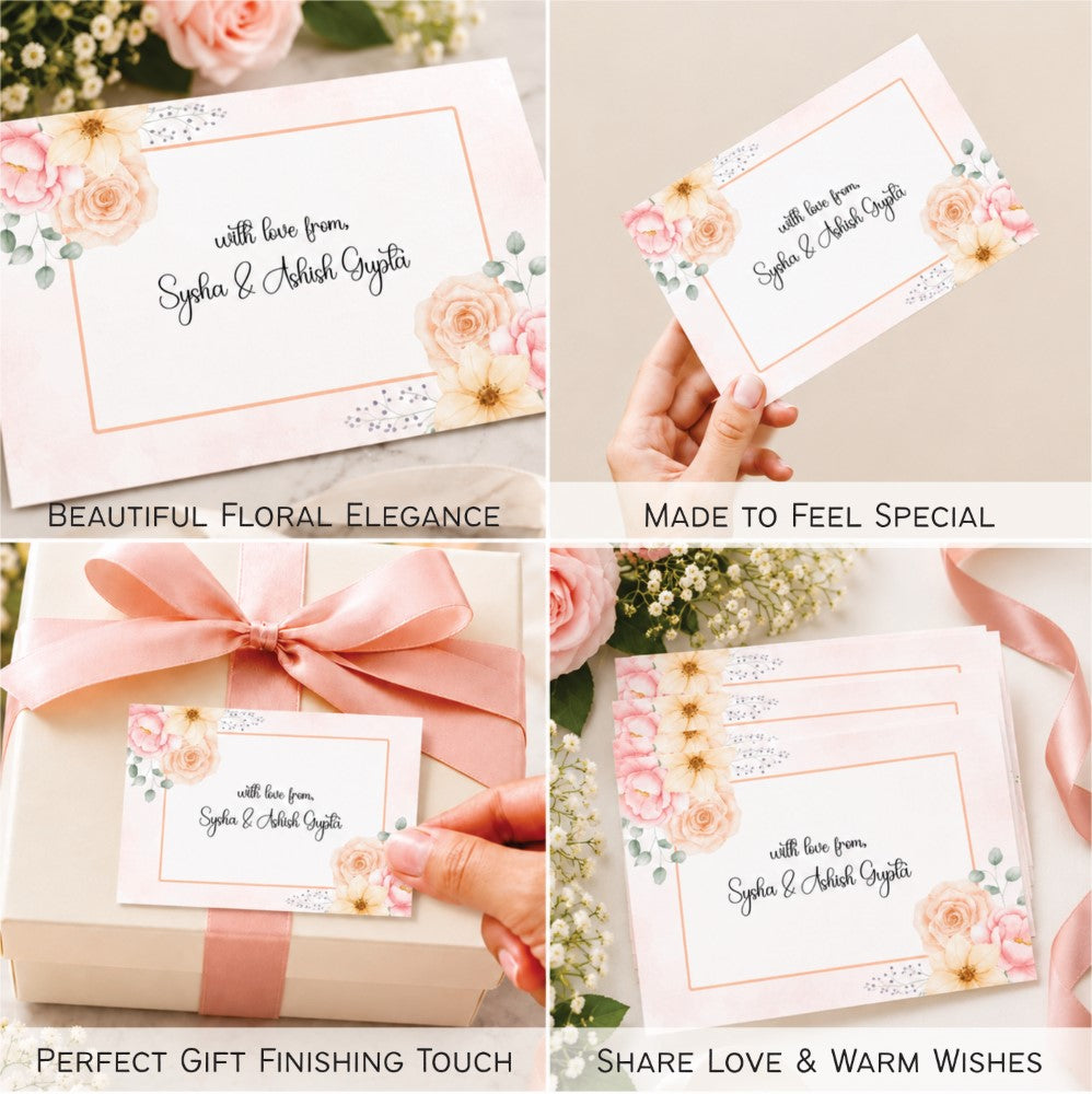 Gift tags rectangle - Pink Serenity