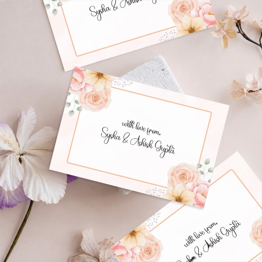Gift tags rectangle - Pink Serenity