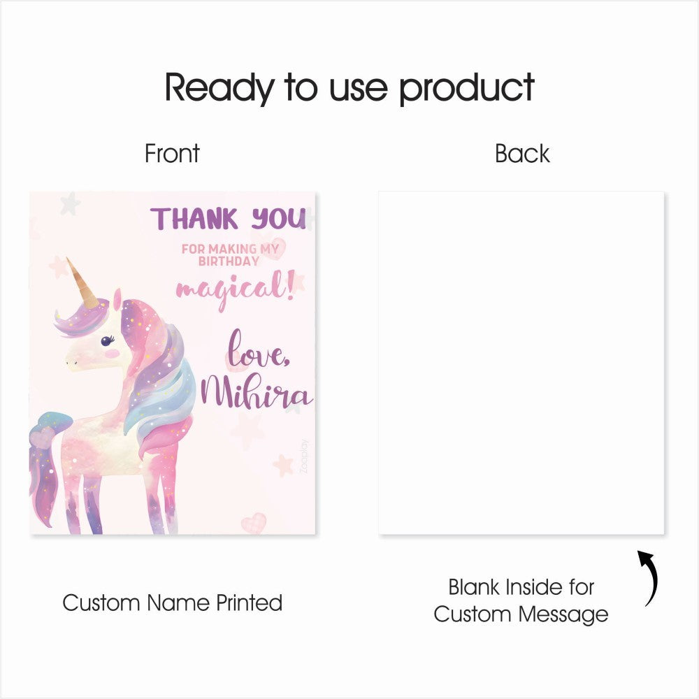 Thank You Tag - Pink Unicorn
