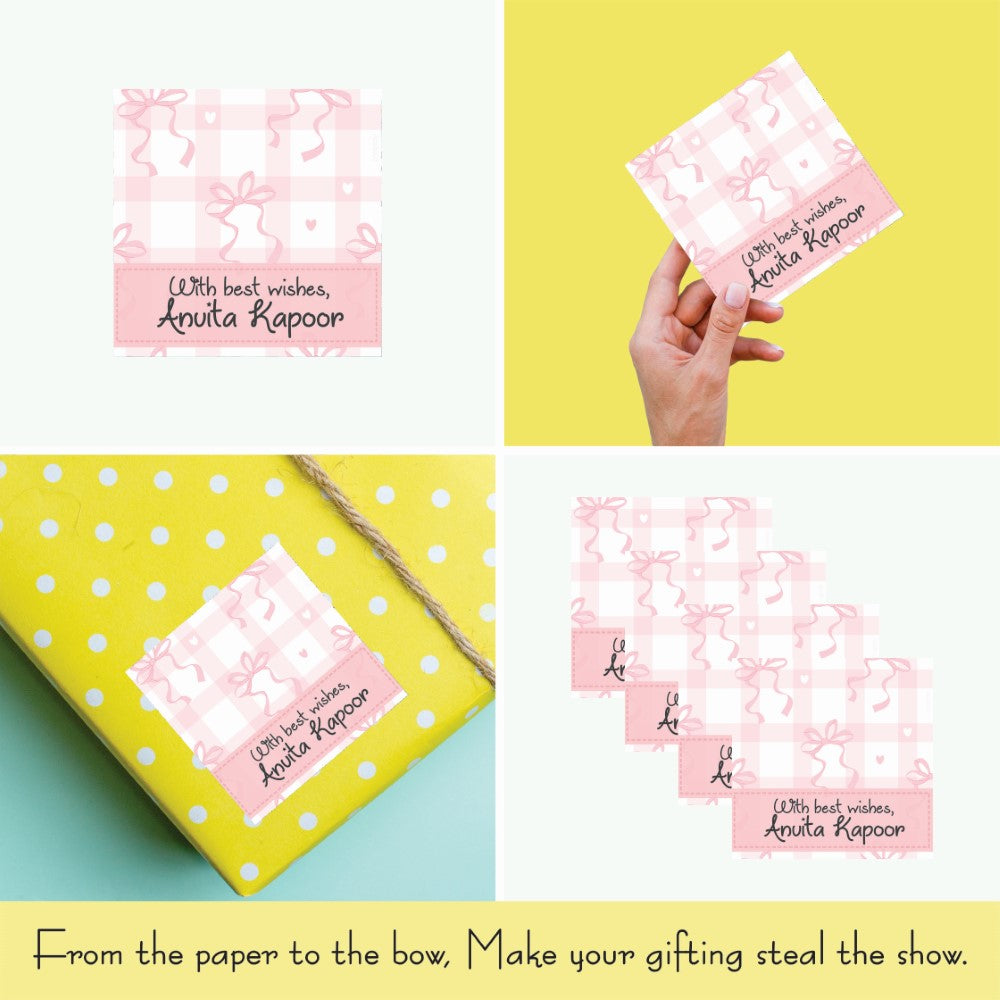Gift tags Square - Pretty Bows
