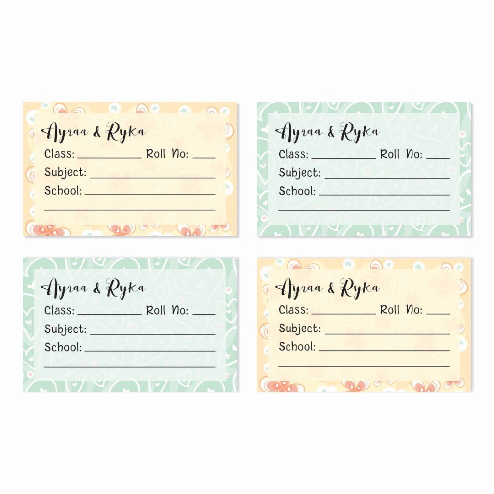 Personalized School Book Labels - Pretty Petals