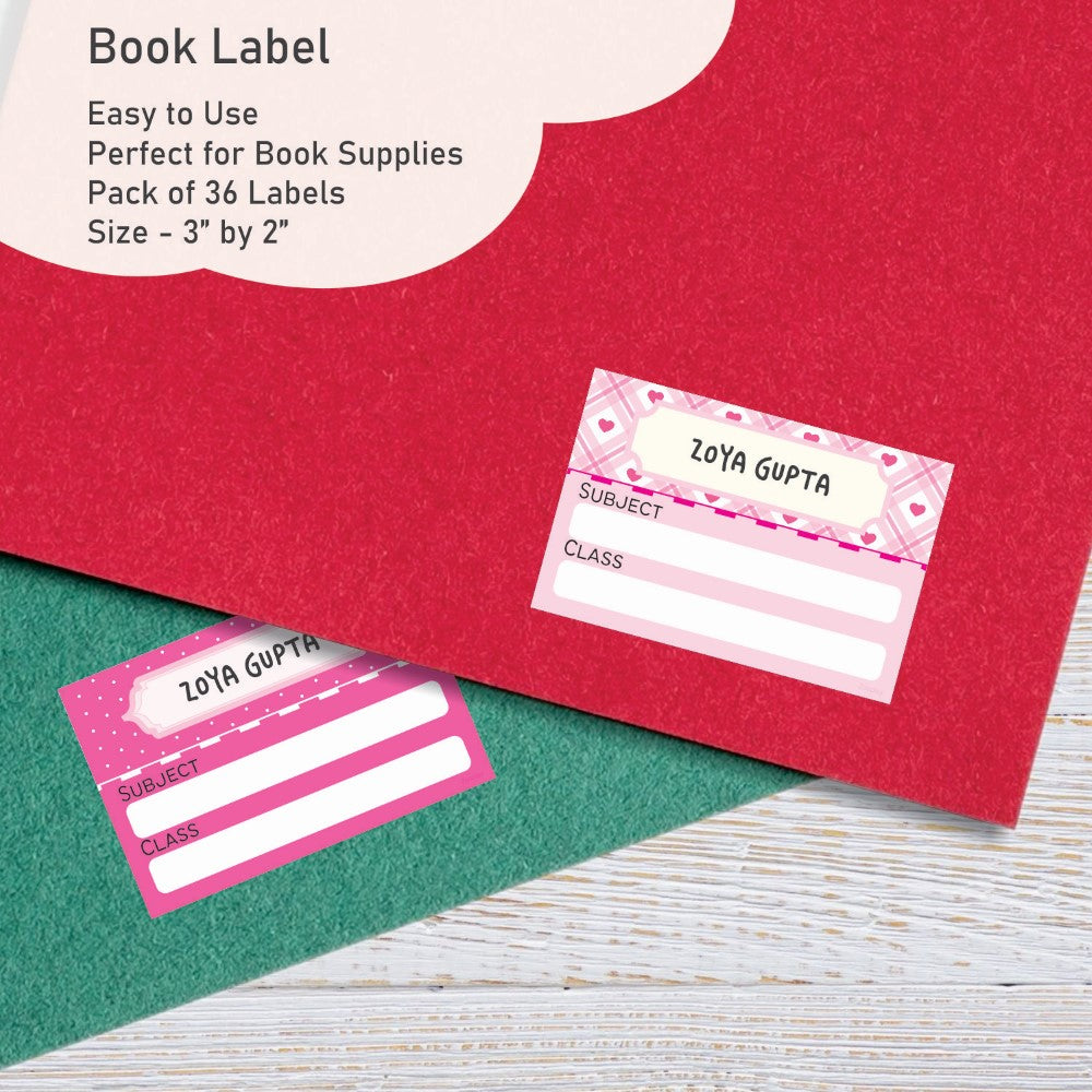 Personalised Book Labels - Pretty in pink