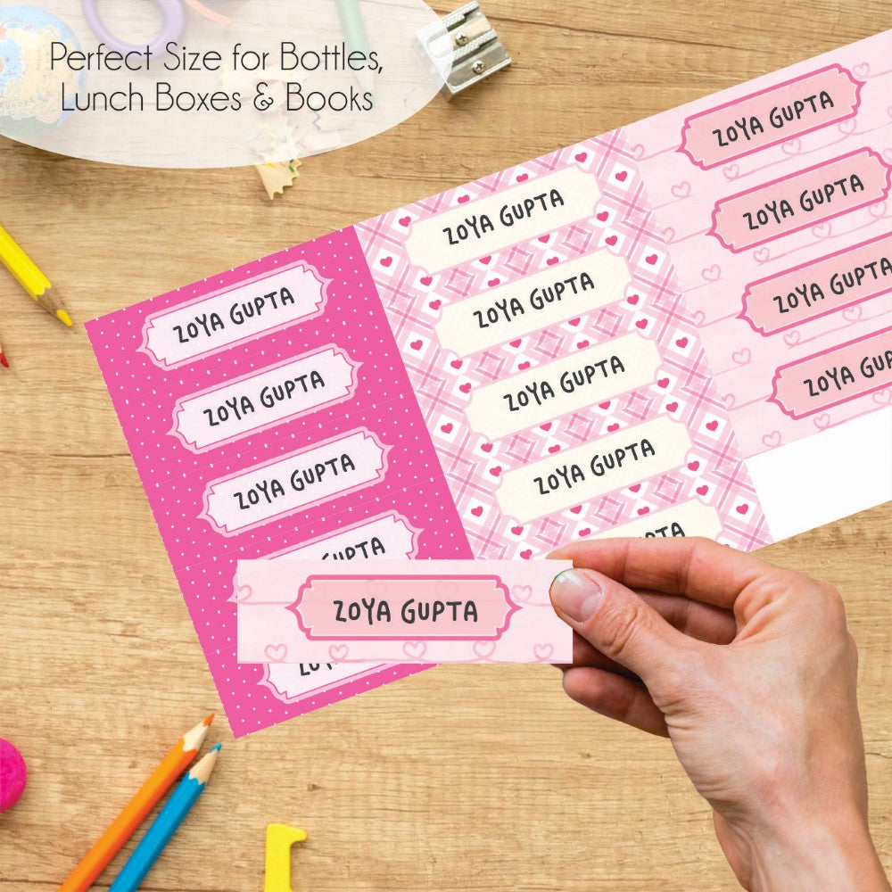Waterproof Name Labels - Pretty in Pink