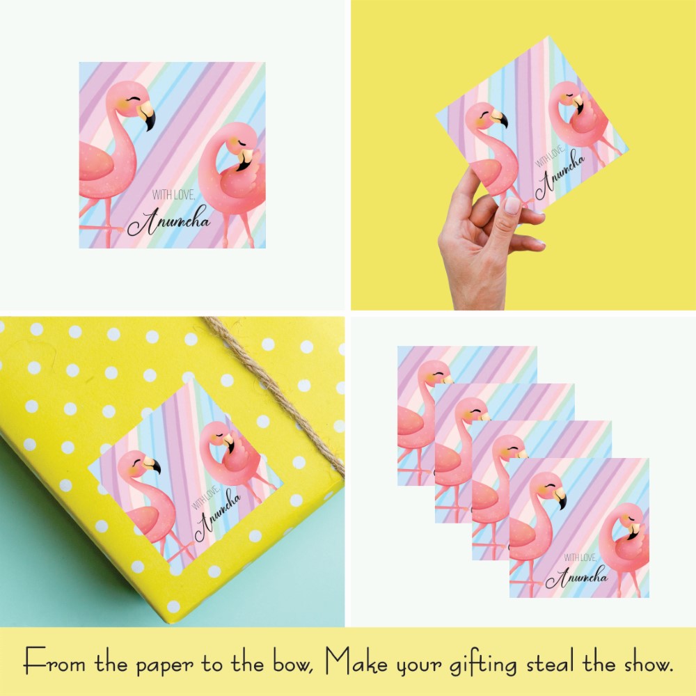 Gift tags Square - Pretty in Pink