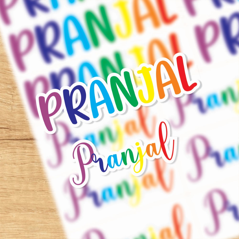 Signature Name Labels - Rainbow Hues
