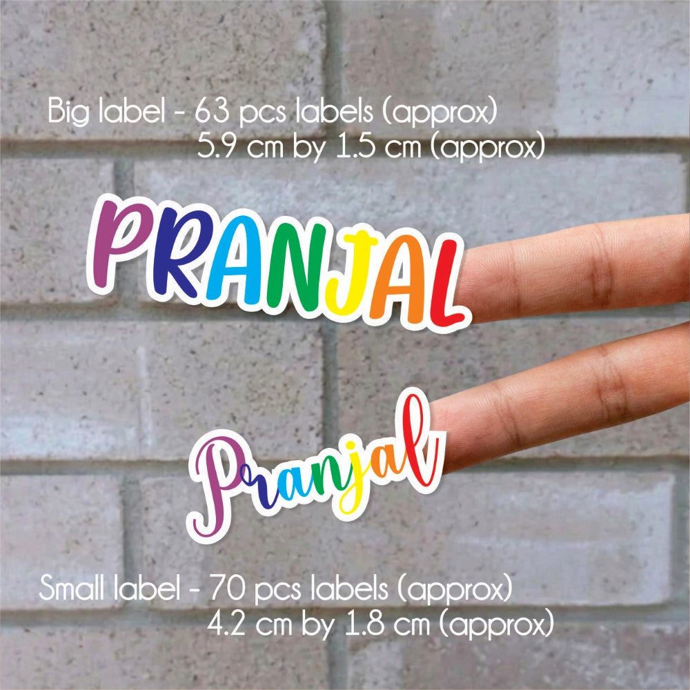 Signature Name Labels - Rainbow Hues