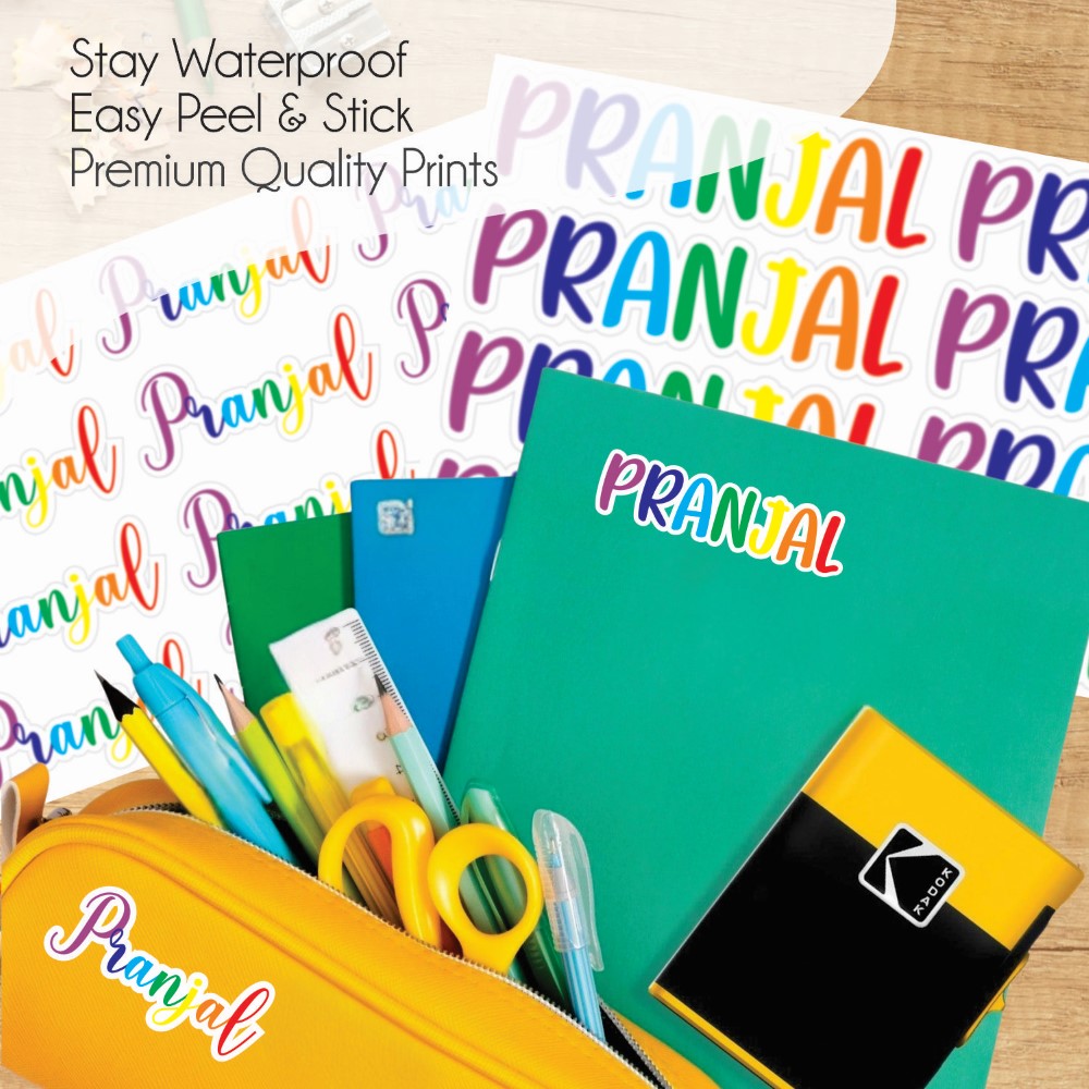 Signature Name Labels - Rainbow Hues