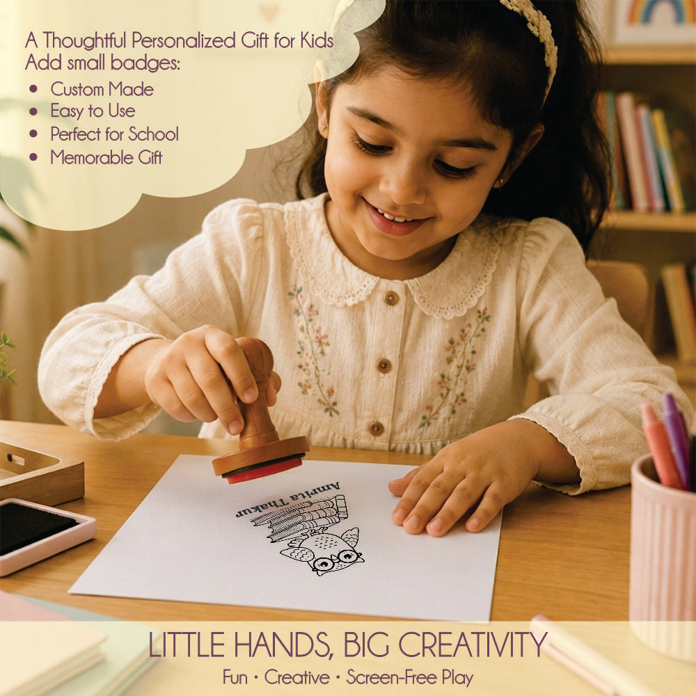Book stamp - Reading Owl