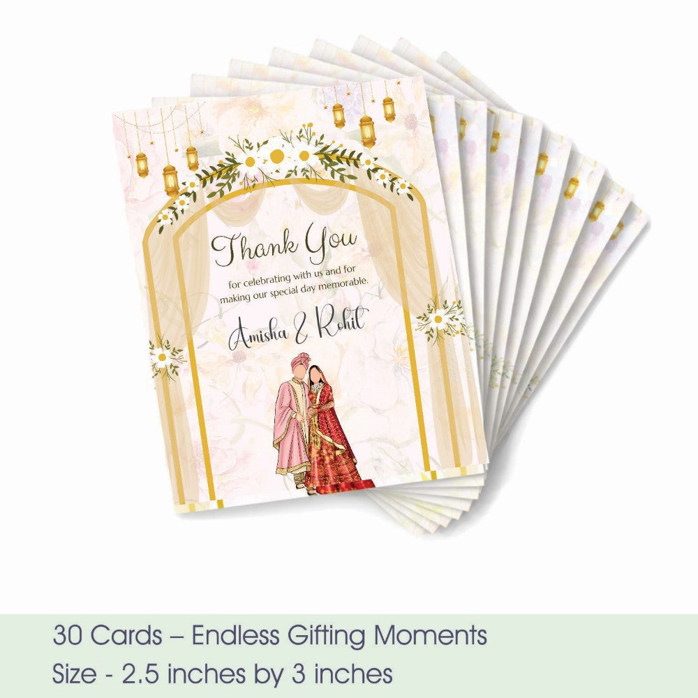 Wedding Thank You Tag - Rose Gold Romance